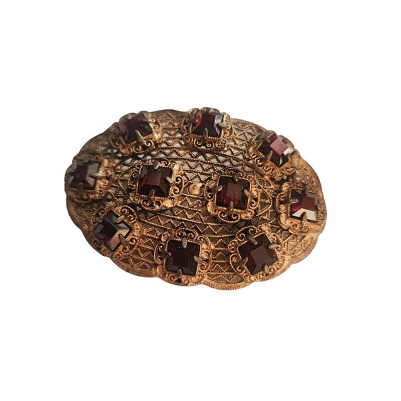 Vintage Czech Style Amazing Glass Stone Brooch (A4114) - Picture 1 of 5